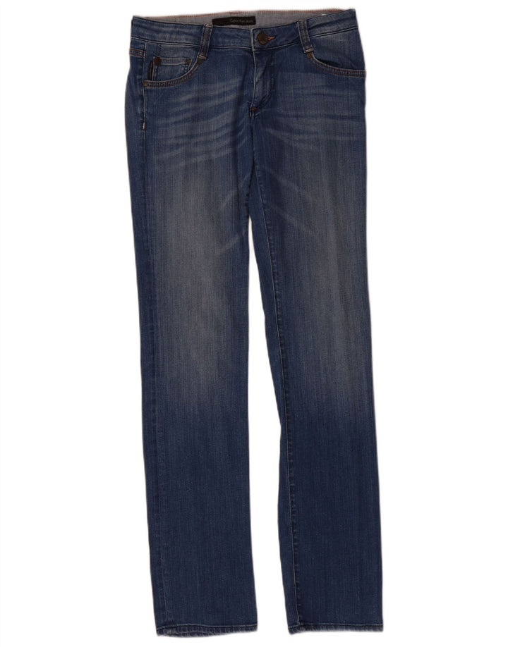 CALVIN KLEIN Jean Slim Regular Fit Femme W28 L33 Bleu Coton