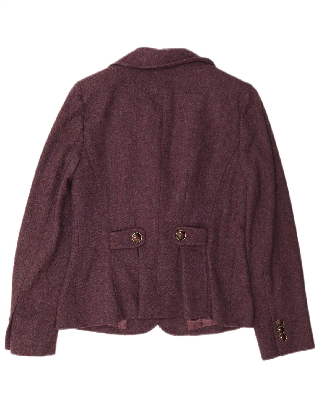 Luisa Spagnoli Veste Blazer 4 Boutons Femme IT 44 Laine Bordeaux Moyen