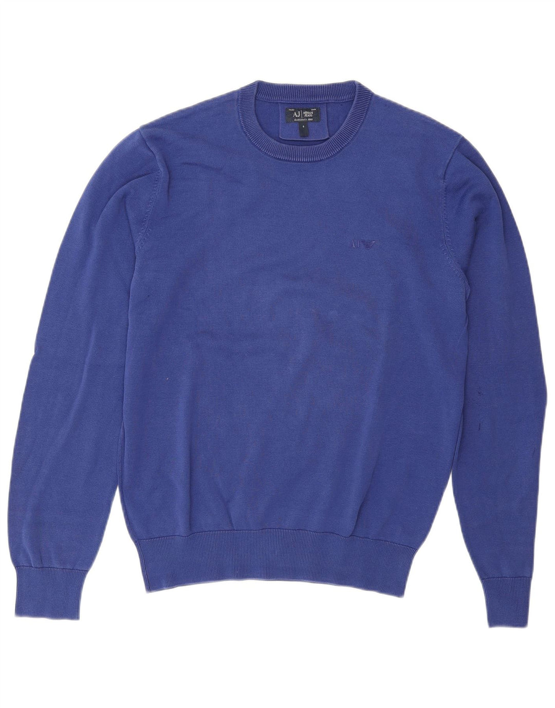 Armani Jeans Pull ras du cou pour homme en coton bleu petit
