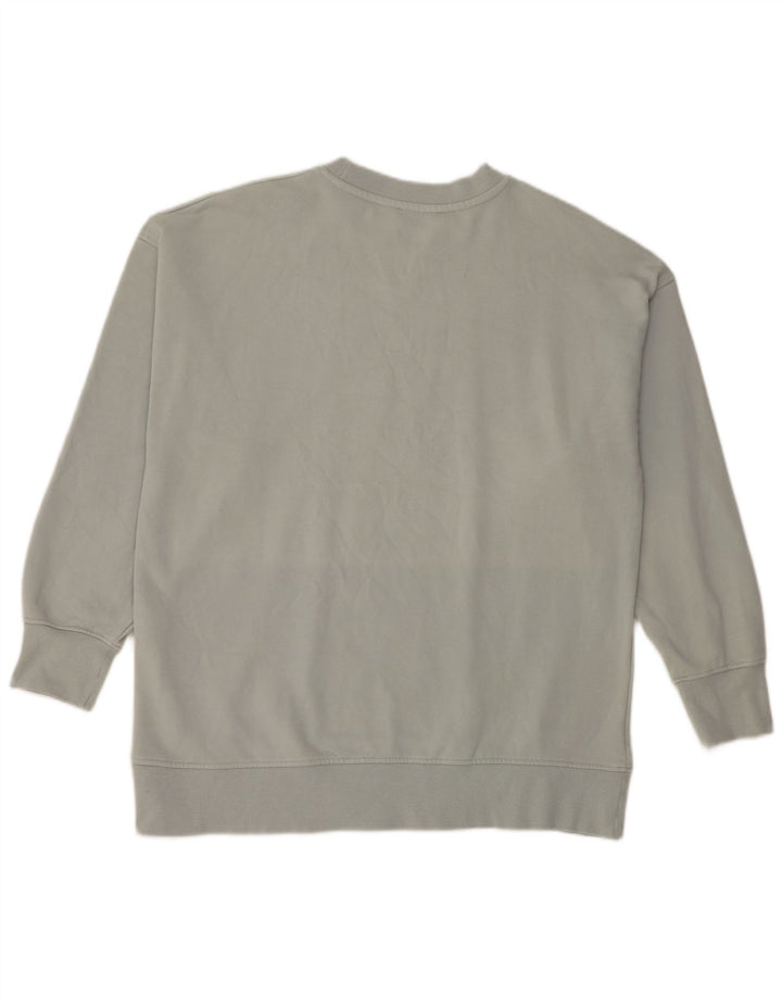 Zara Sweat-shirt surdimensionné pour femme UK 10 Petit coton gris
