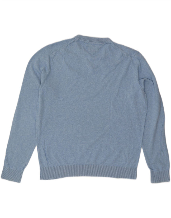 TOMMY HILFIGER Pull col V Homme XL Bleu Coton