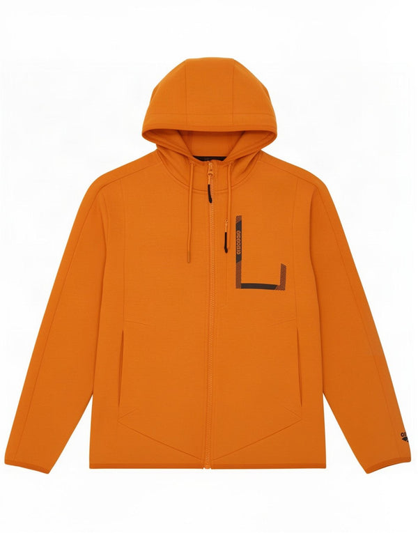 Arena Pull à Capuche Zippé Homme Orange Moyen Coton