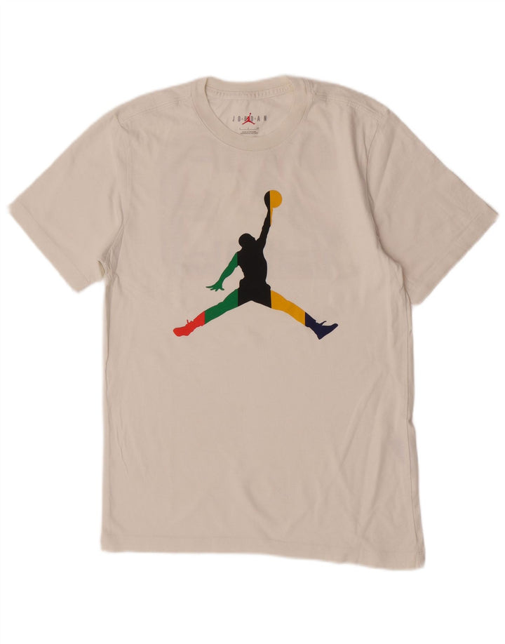Jordan T-shirt graphique pour homme Petit coton blanc