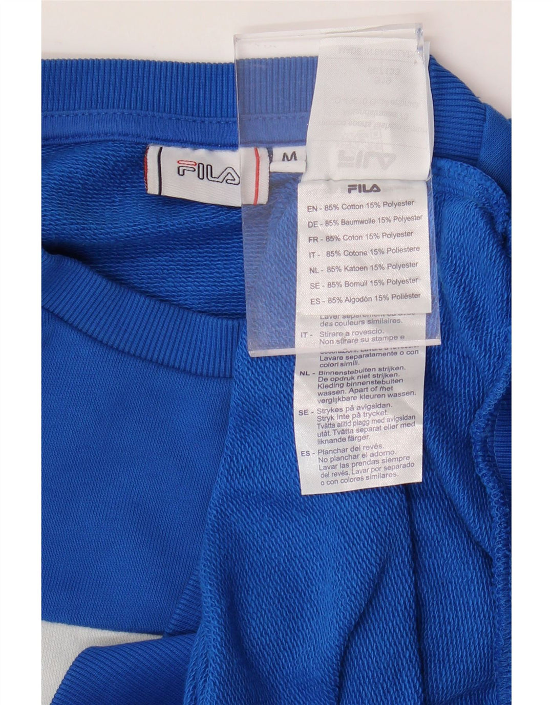 FILA Sweat-Shirt Graphique Homme Bleu Moyen Colorblock Coton