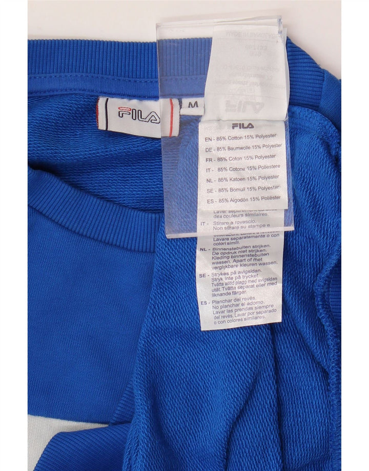 FILA Sweat-Shirt Graphique Homme Bleu Moyen Colorblock Coton