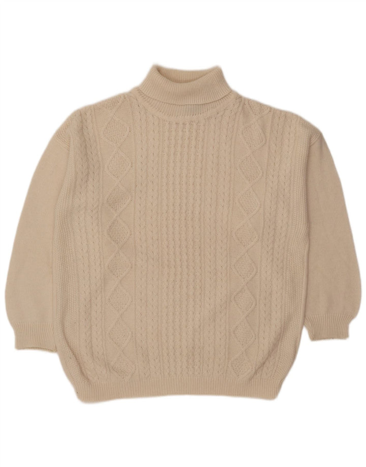 Pimet Pull Col Roulé Homme XL Laine Blanc