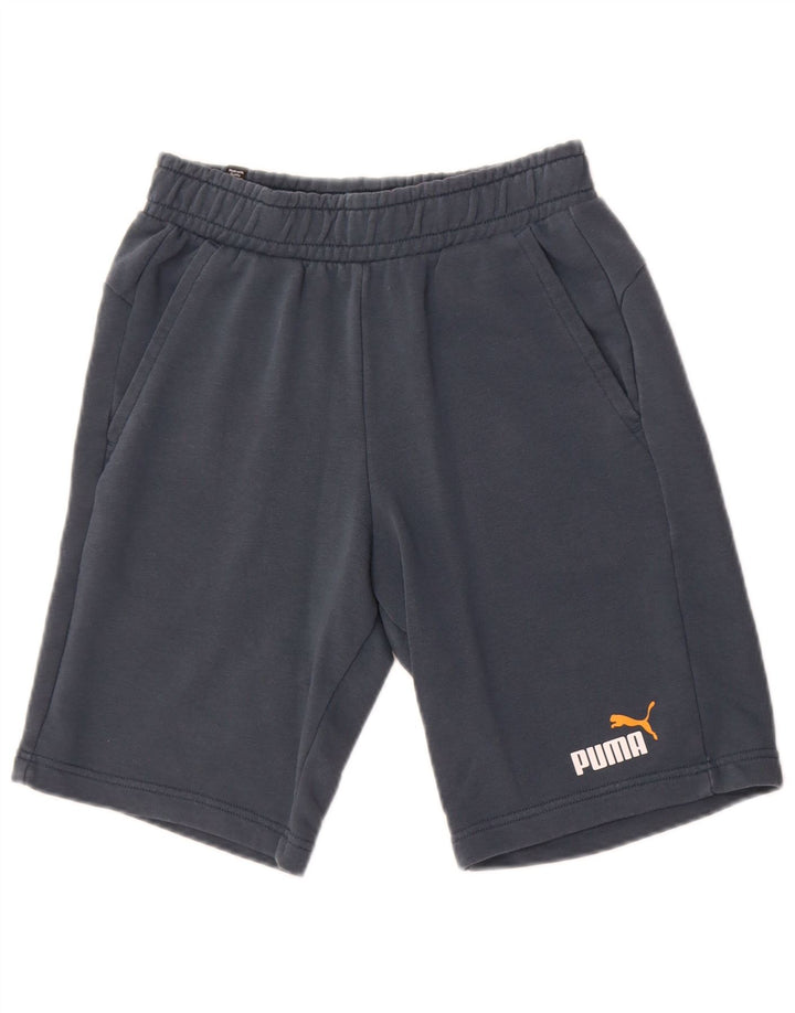 Puma Short de sport pour homme en coton bleu marine Taille S