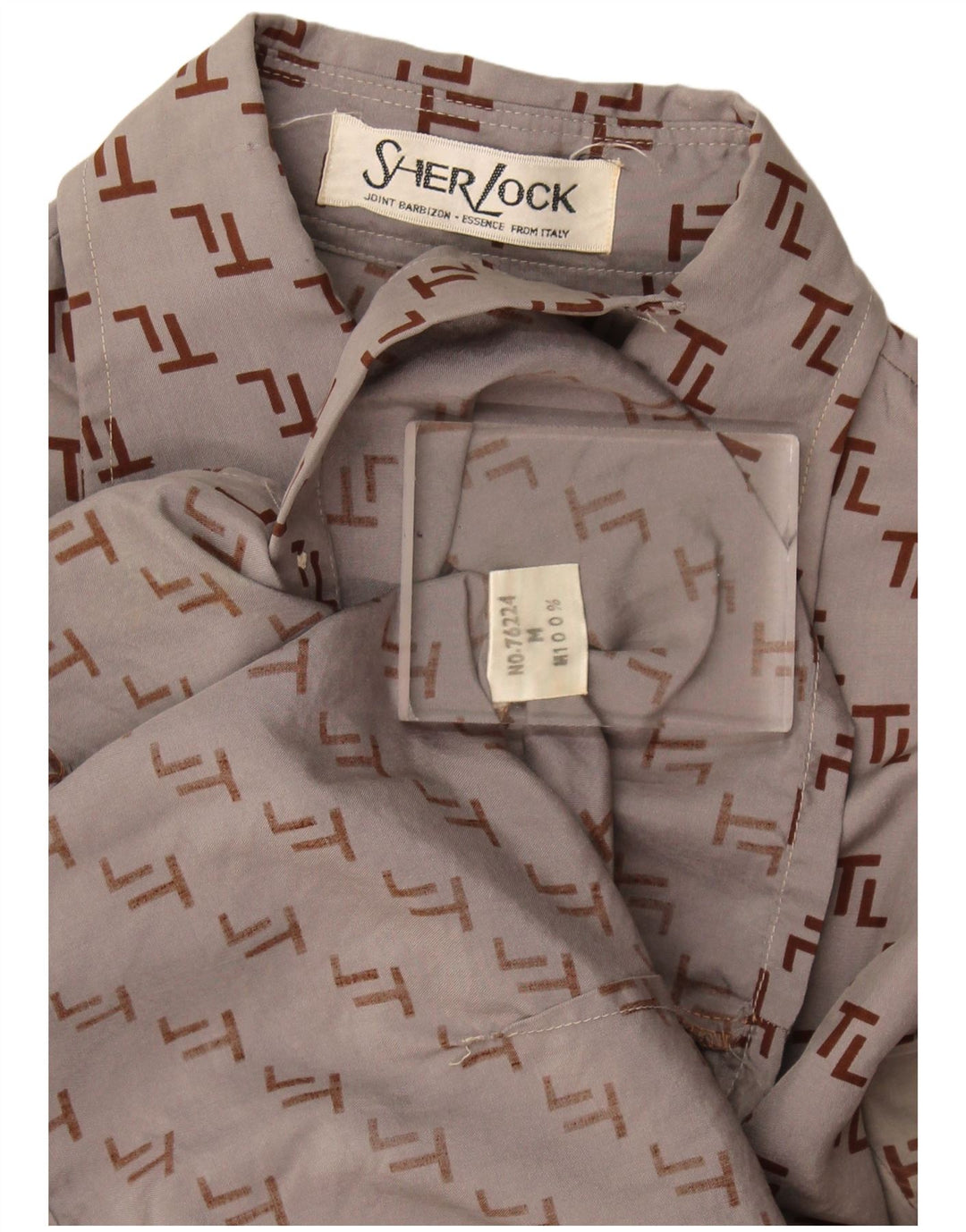 chemise graphique femme vintage UK 12 Gris moyen