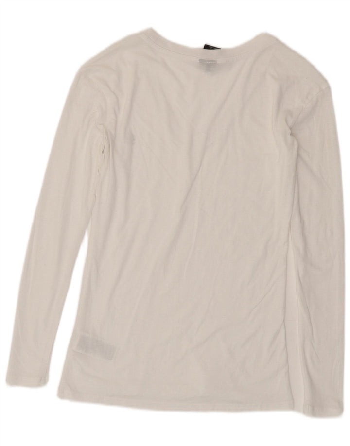 G-Star Haut à manches longues pour femme UK 10 Small Blanc Coton