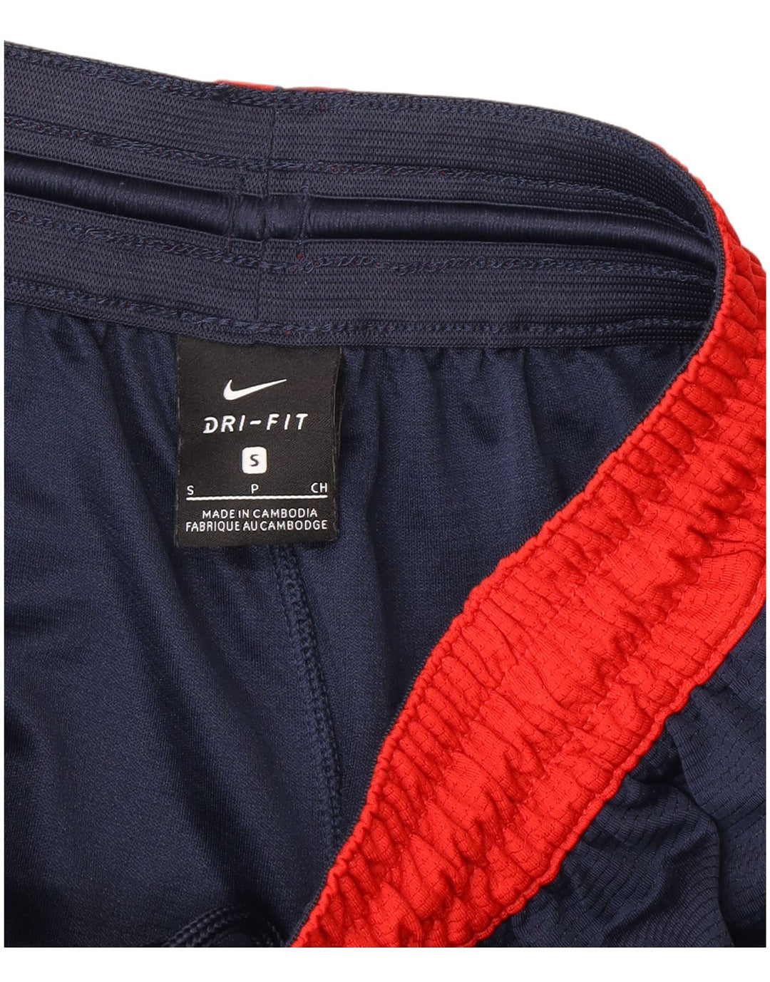 Nike Short de sport Dri Fit pour homme Taille S Bleu marine Colorblock Polyester