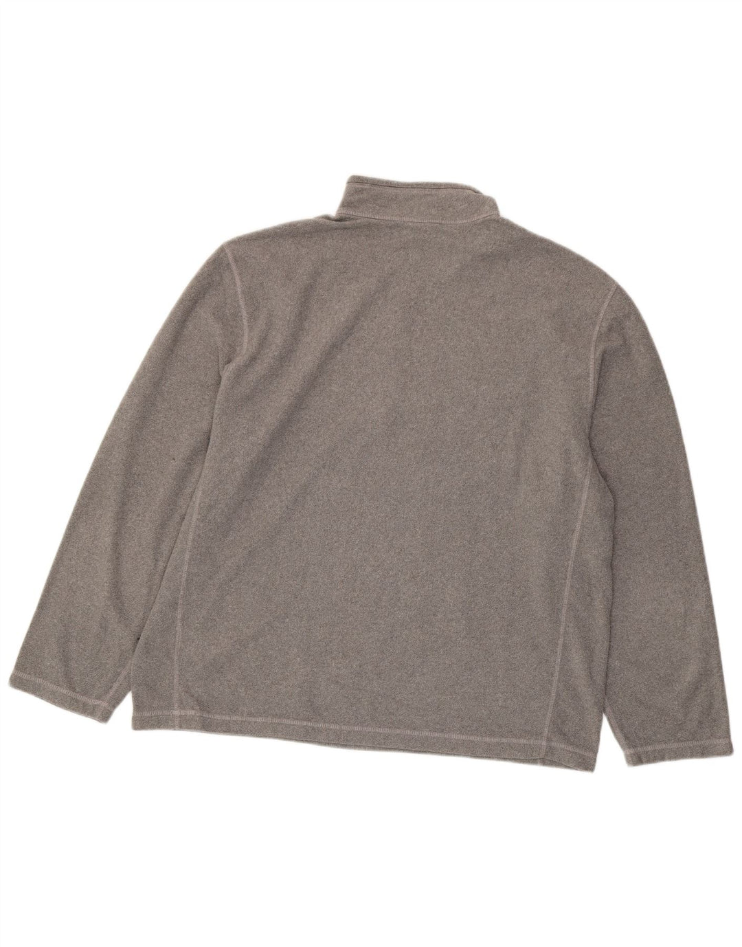 COLUMBIA Mens Zip Neck Fleece Jumper XL Grey Polyester