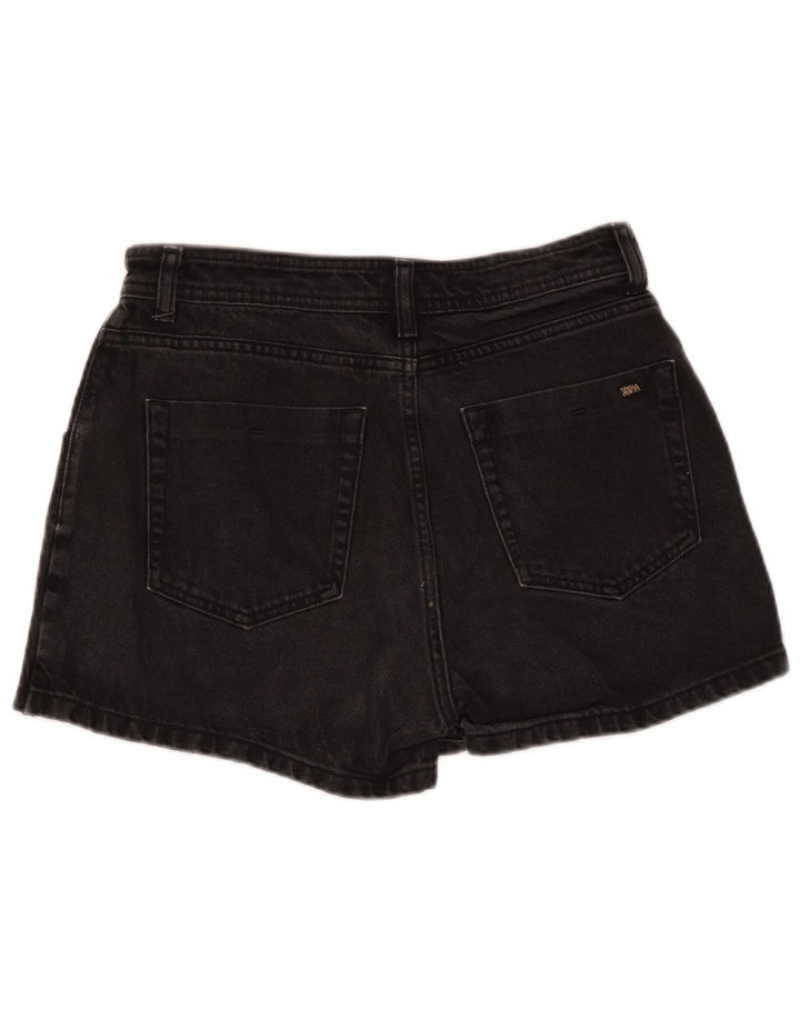 Zara Femme Short En Jean Moyen W28 Coton Noir