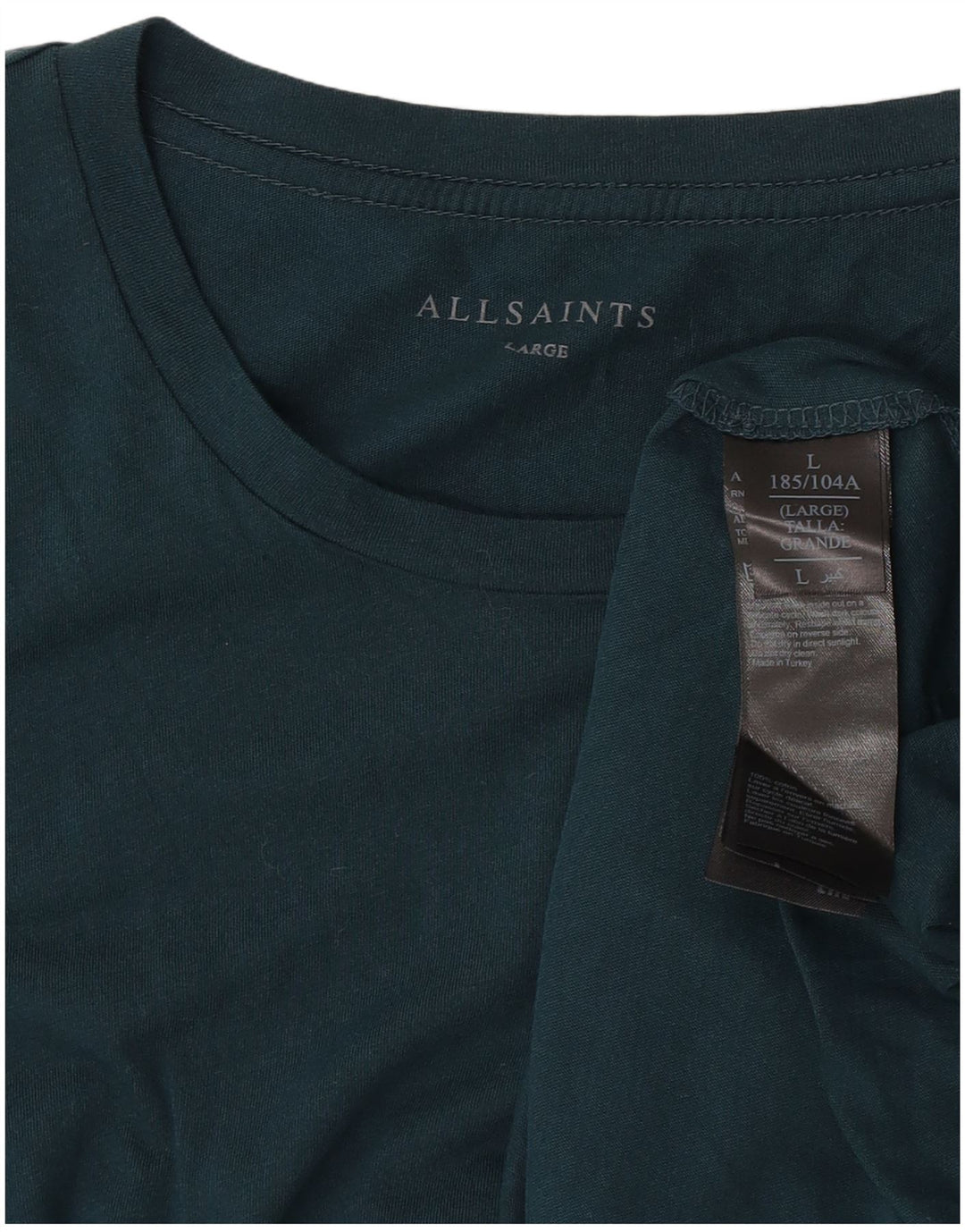 ALL SAINTS T-Shirt Homme Haut Large Vert Coton