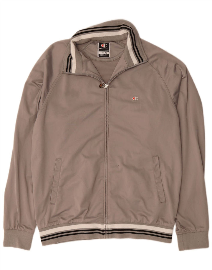 Champion Veste de survêtement pour homme XL Gris Colorblock Polyester
