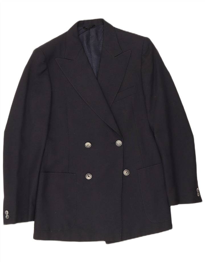Veste Blazer Double Boutonnage Vintage Homme IT 48 Bleu Marine Moyen