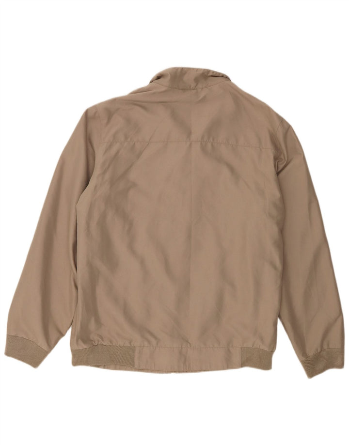 vintage Mens Bomber Jacket UK 40 Grand Beige Polyester