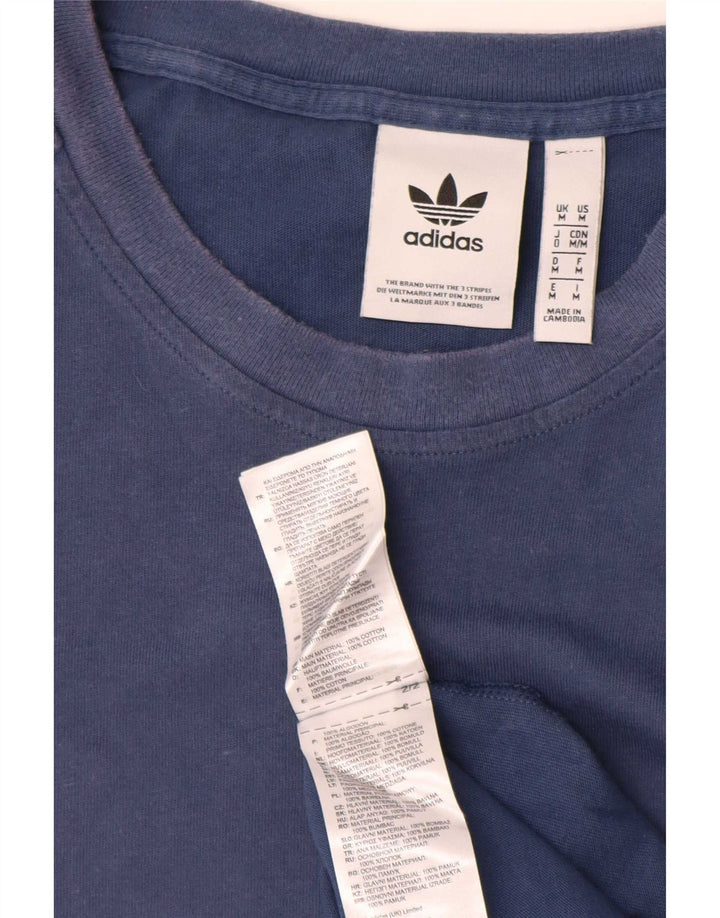 Adidas T-Shirt Homme Top Bleu Moyen Coton