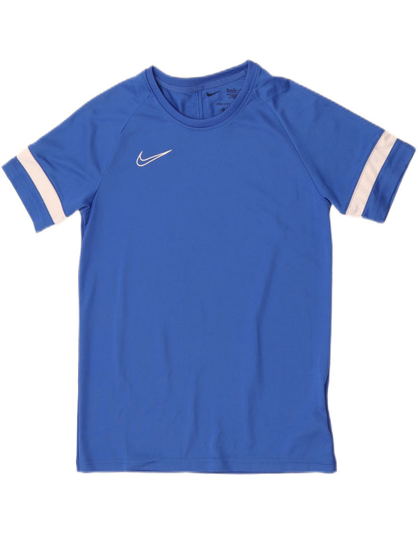 Nike T-Shirt Garçon 13-14 Ans XL Bleu Rayé Polyester Sports