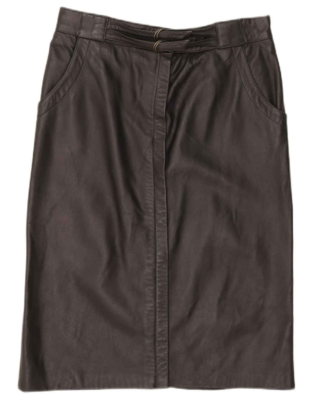 jupe en cuir femme vintage W33 Grand Noir
