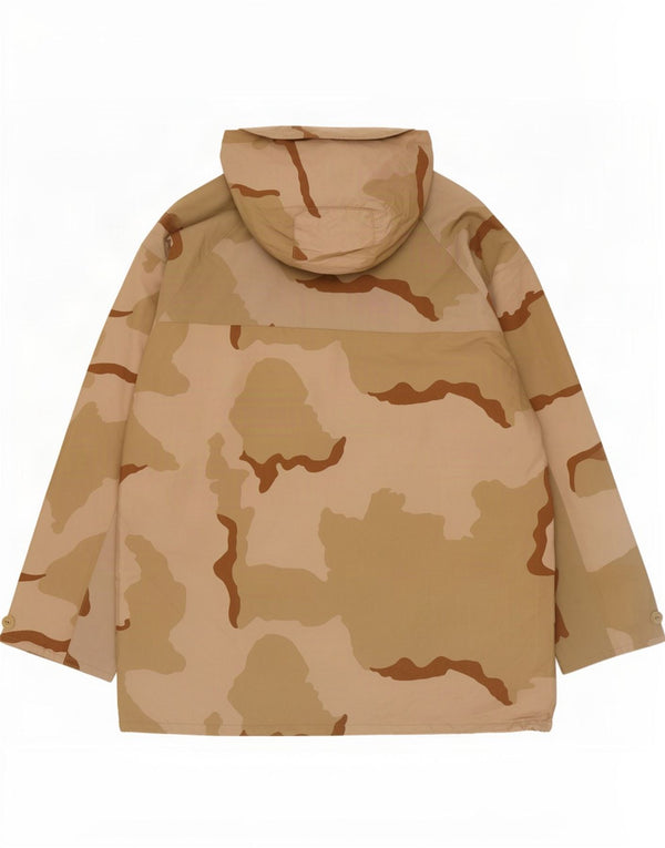 Raven Veste de pluie à capuche pour homme UK 40 Large Beige Camouflage Nylon