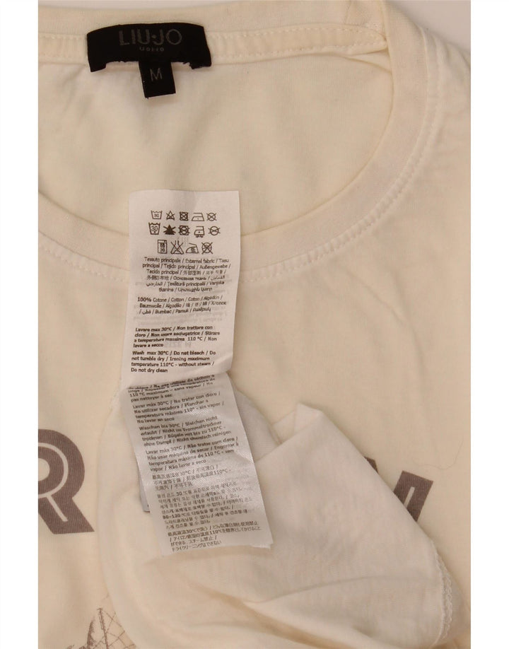 Liu Jo T-Shirt Graphique Homme Blanc Moyen Coton