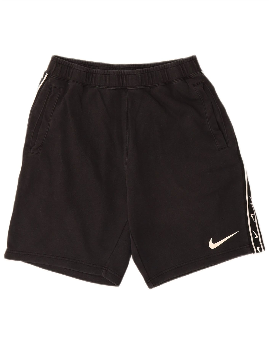 Nike Short de sport graphique en coton noir moyen pour homme