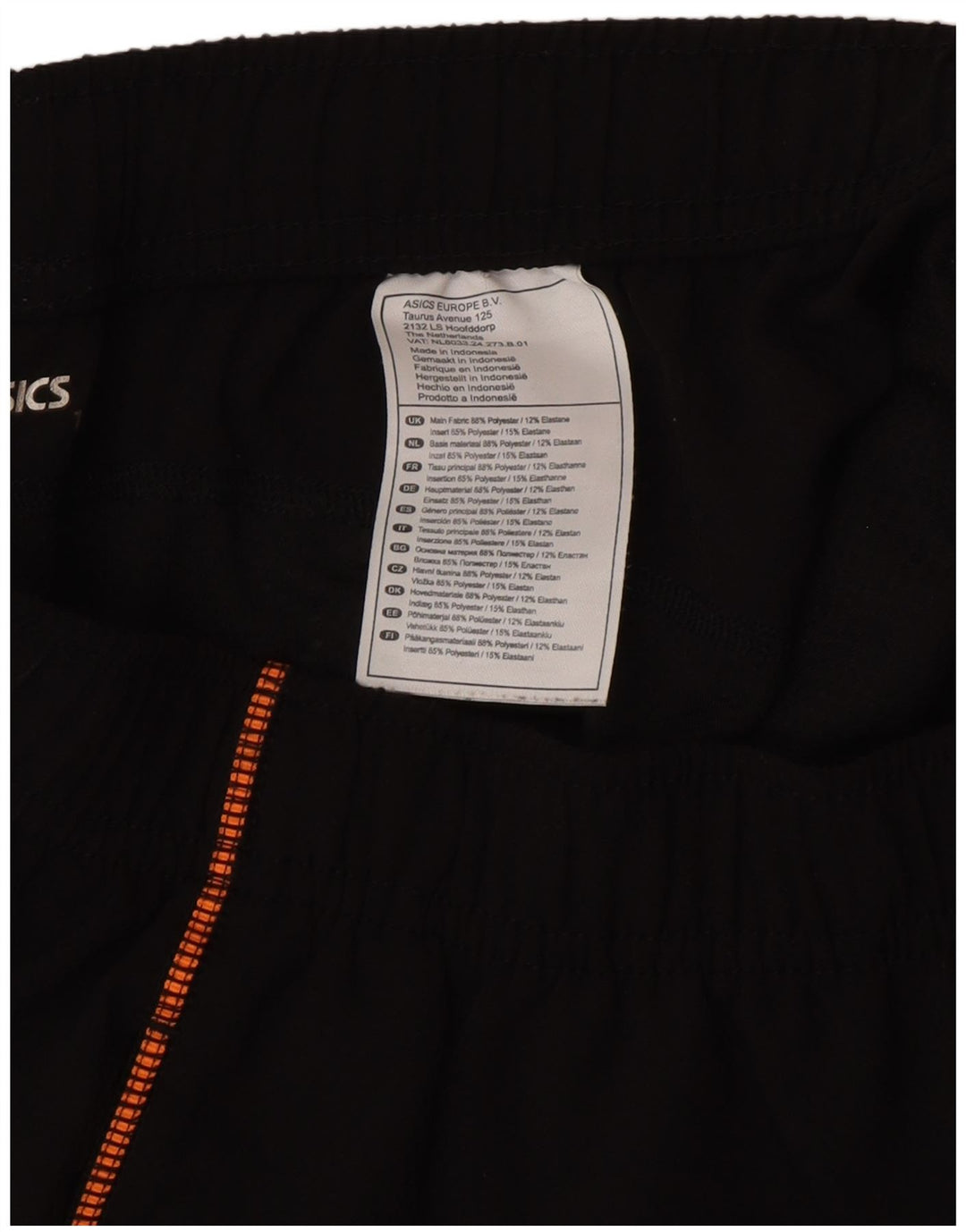 Asics Short de Sport Garçon 13-14 ans Noir Polyester