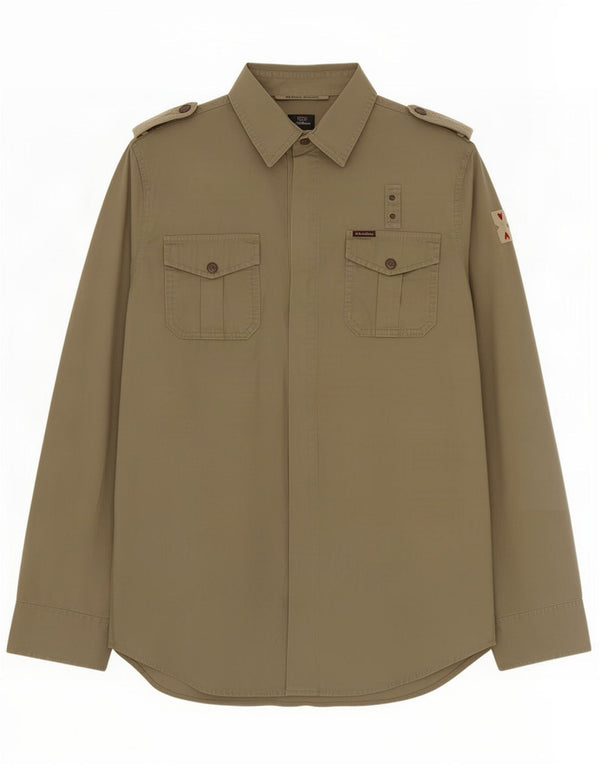 Marlboro Classics Chemise militaire homme grand coton kaki