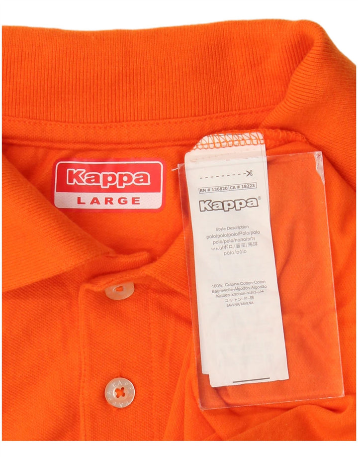 Kappa Polo Homme Large Orange Coton