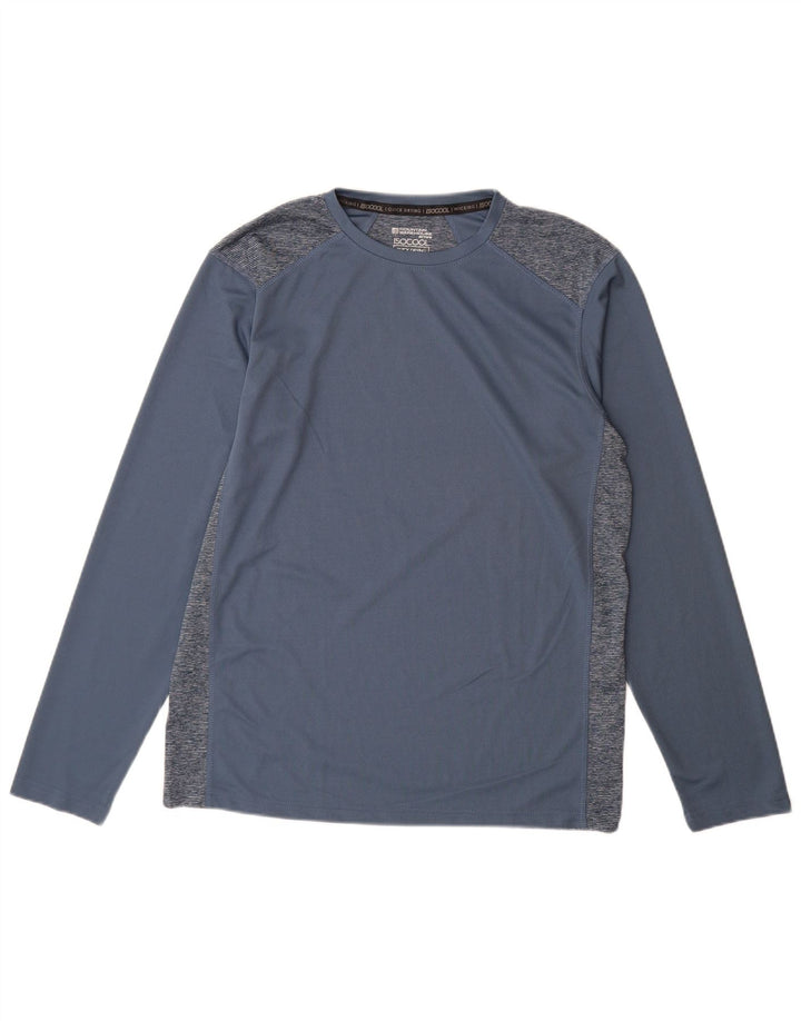 Mountain Warehouse Haut à manches longues pour homme en polyester color block bleu moyen
