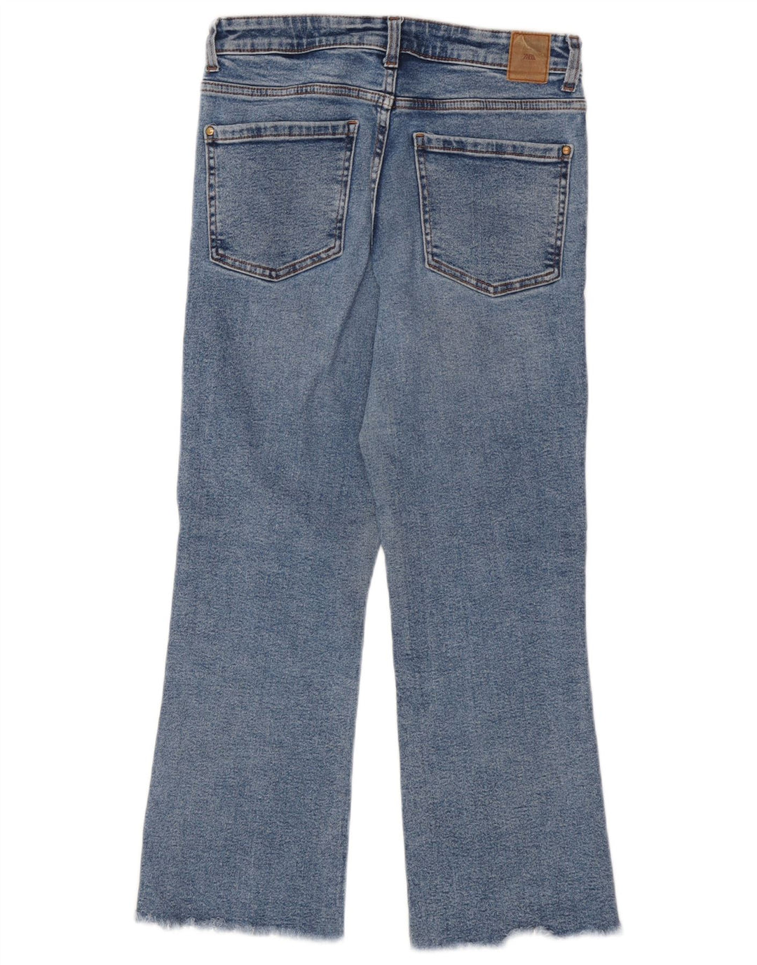 Zara Jeans Bootcut Femme EU 38 Small W28 L25 Bleu Coton