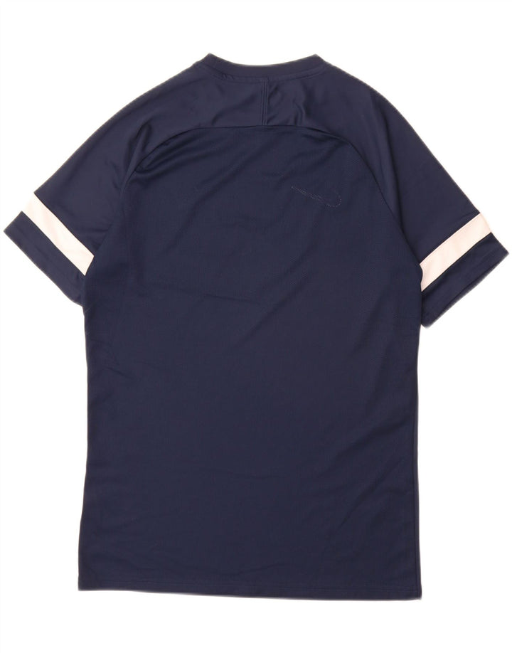 Nike Hommes Dri Fit T-Shirt Haut Bleu Marine Colorblock