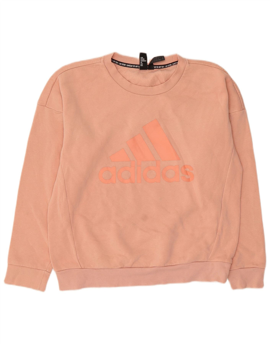 ADIDAS Sweat-shirt graphique pour femme UK 12/14 Coton rose moyen