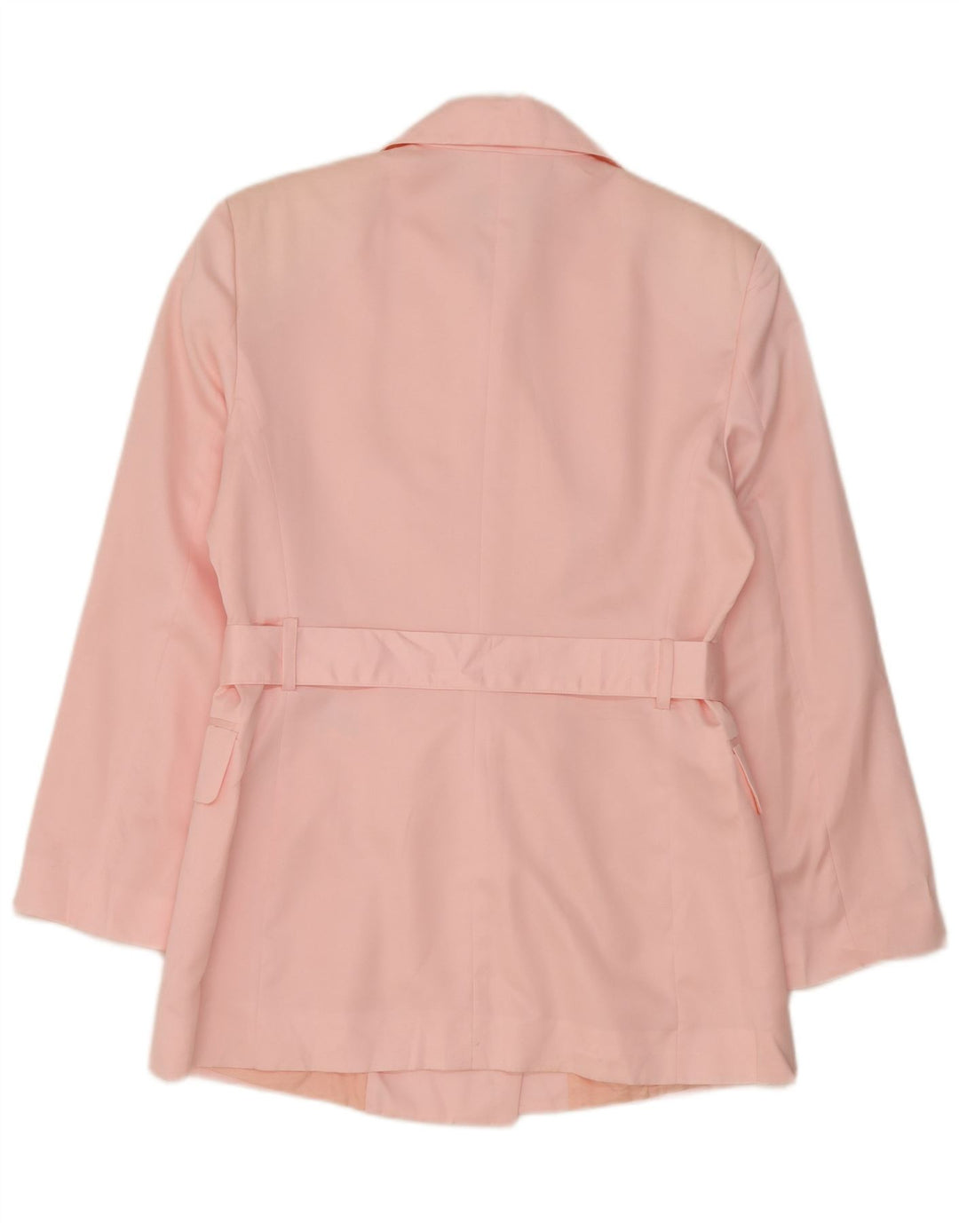 Benetton Veste Blazer Double Boutonnage Femme UK 14 Rose Moyen Polyester