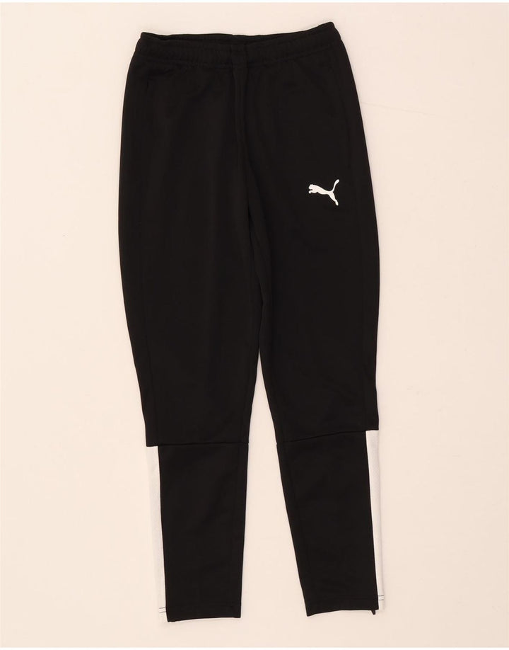 Puma Pantalon de survêtement fille 9-10 ans Noir Colourblock Polyester