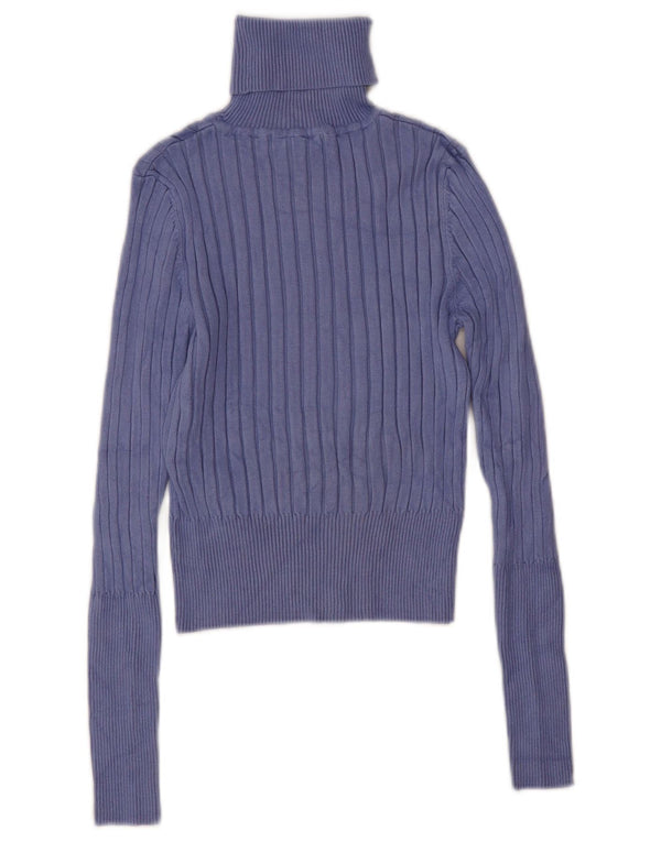 Zara Pull court surdimensionné à col roulé pour femme UK 12 Violet moyen