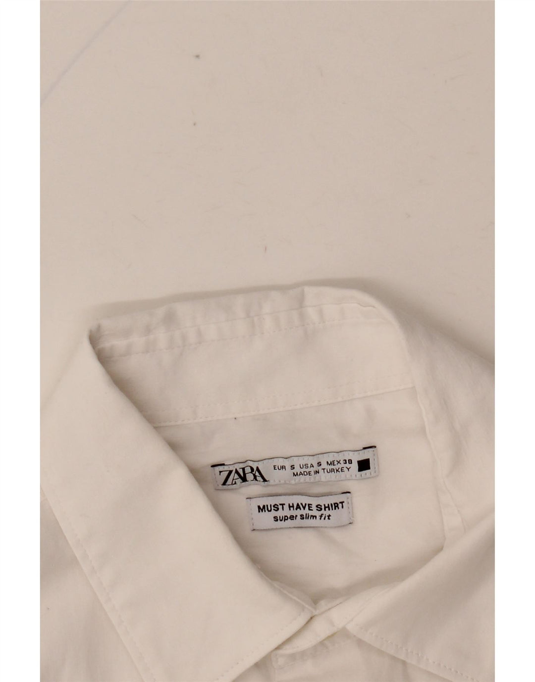 ZARA Chemise Slim Fit Petit Blanc Homme
