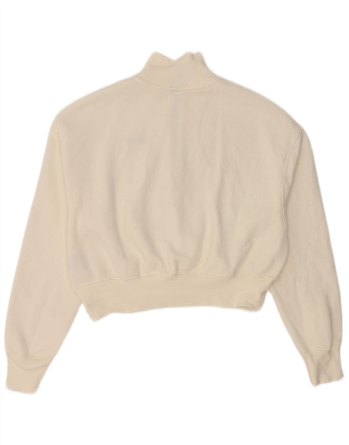 Nike Sweat-shirt surdimensionné à col zippé pour femme UK 10 Petit Blanc