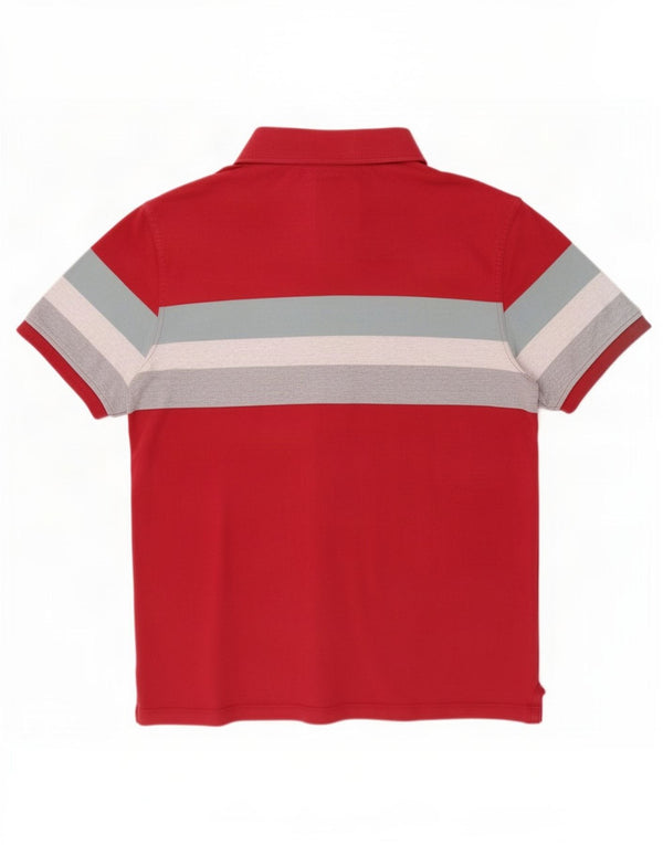Fat Face Mens Polo Shirt Large Red Striped Cotton