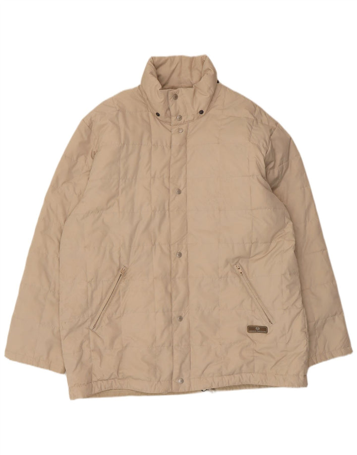 Sergio Tacchini Veste matelassée pour homme UK 40 Large Beige Polyester