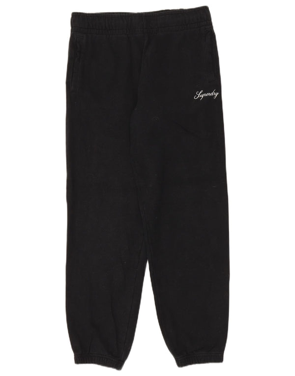 Superdry Pantalon De Survêtement Joggers UK 8 Small Noir Coton Femme