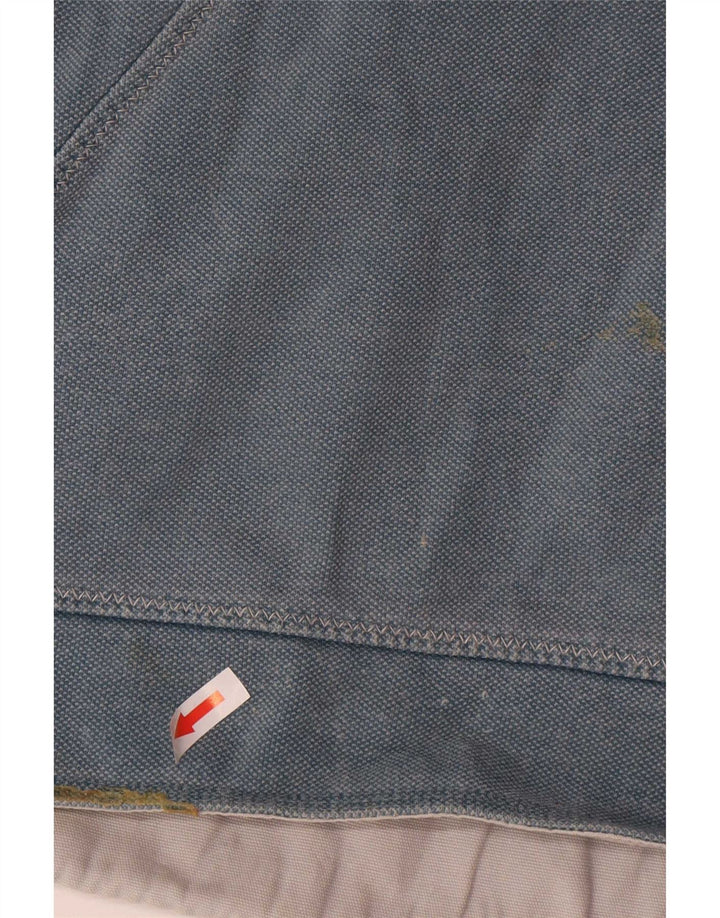 Fat Face Sweat-shirt à col boutonné pour homme en coton bleu Taille L