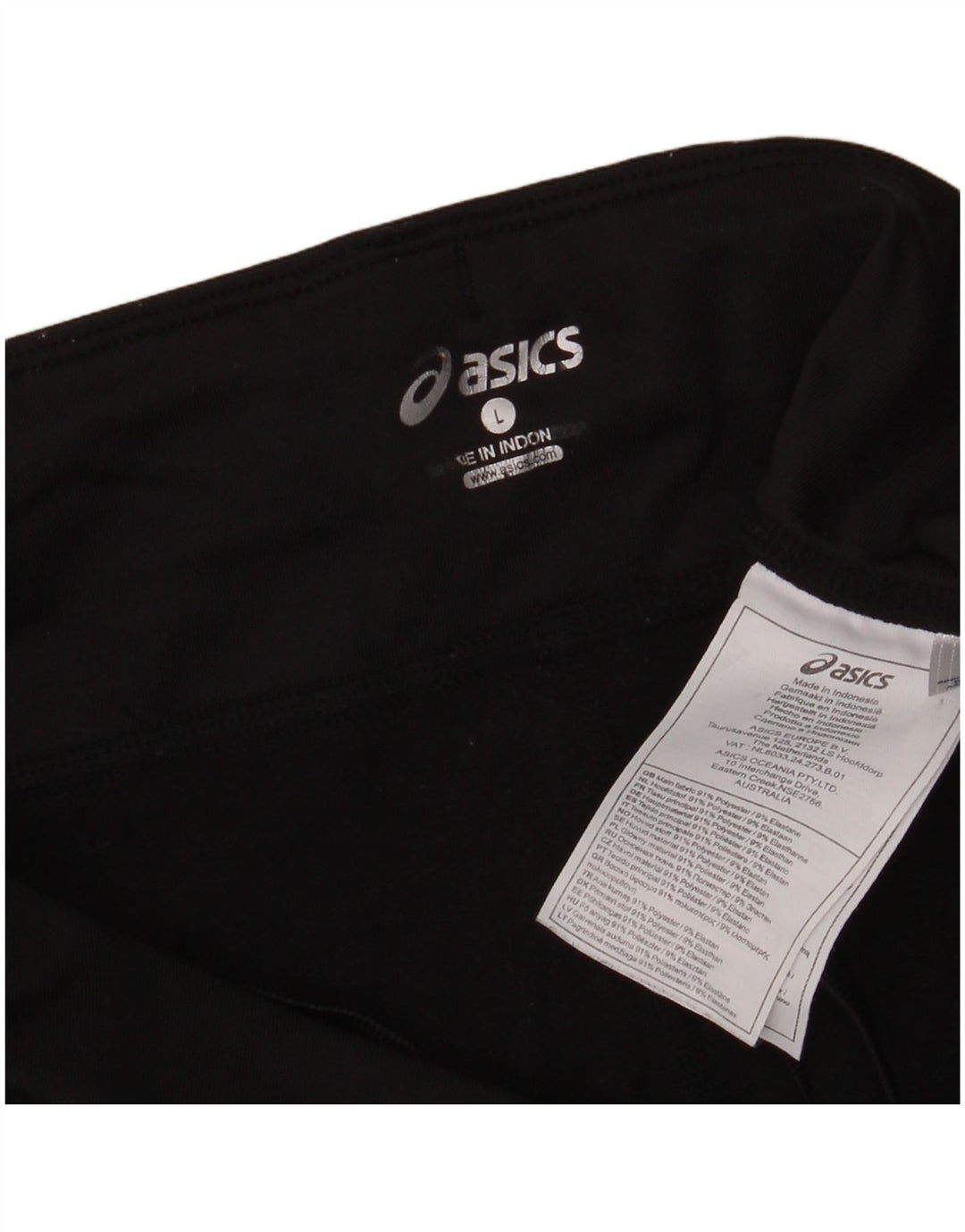 Asics Leggings Femme UK 44 Grand Noir Polyester Sports