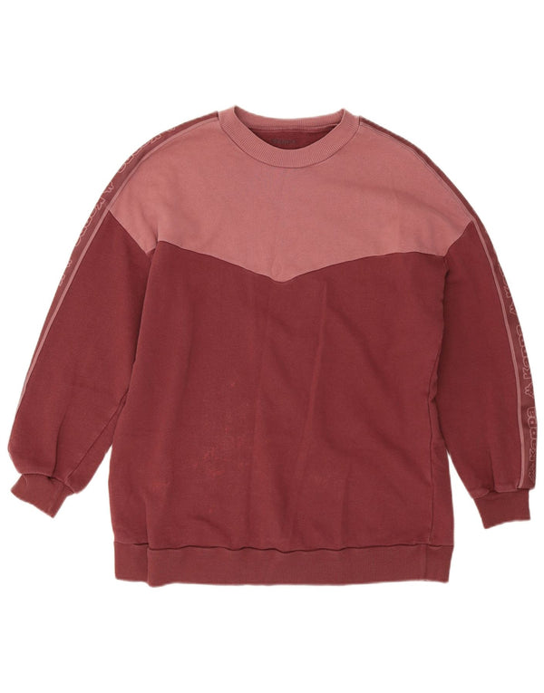 Kappa Sweat-shirt graphique pour femme UK 10 Small Bordeaux Colourblock