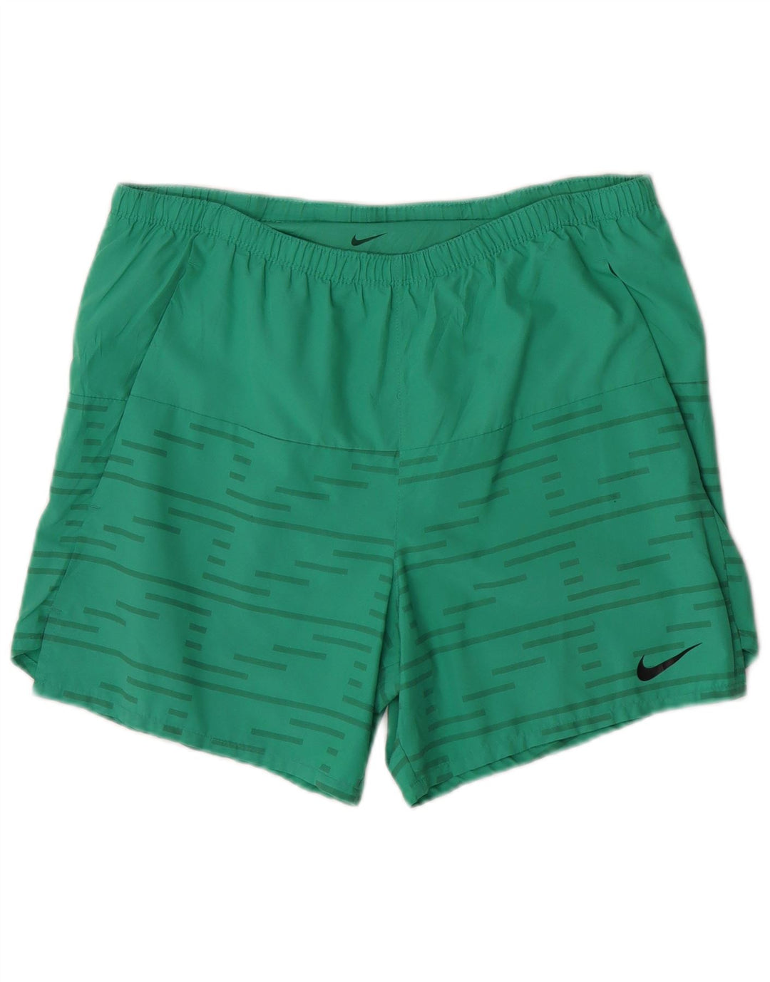 Nike Short de sport Dri Fit pour homme Petit polyester rayé vert