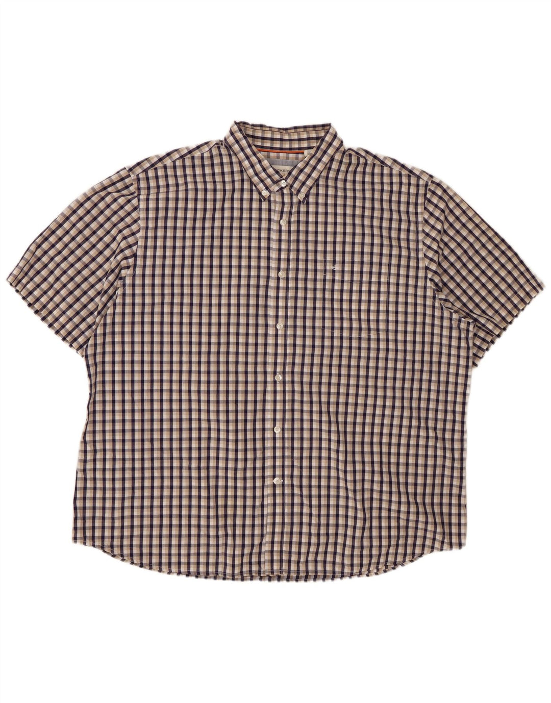 DOCKERS Chemise à Manches Courtes Homme 2XL Coton à Carreaux Multicolore