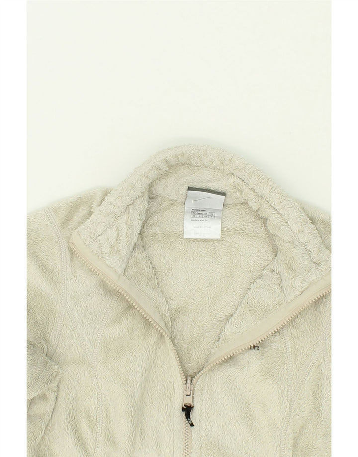 JACK WOLFSKIN Womens Fleece Jacket UK 8 Small Beige Polyester Vintage Jack Wolfskin and Second-Hand Jack Wolfskin from Messina Hembry 