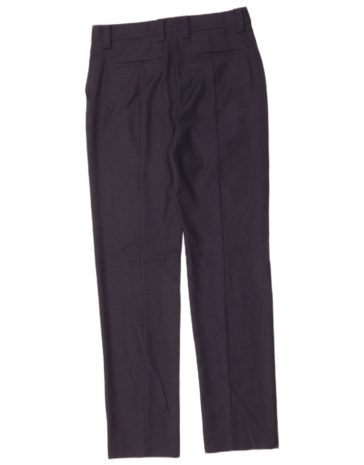 MARKS & SPENCER Pantalon de costume pour femme UK 10 Small W32 L33 Bleu marine