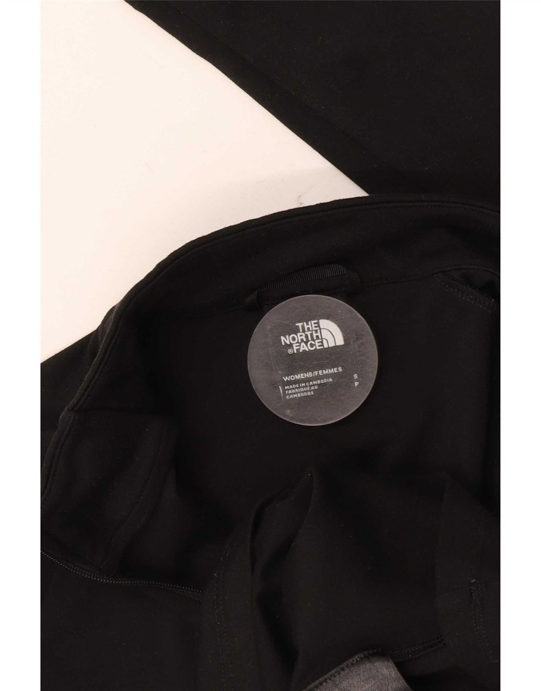 The North Face Haut de survêtement à col zippé pour femme UK 10 Small Noir