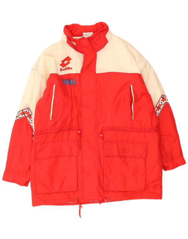 Lotto Manteau coupe-vent graphique pour homme UK 42 XL Rouge Colourblock